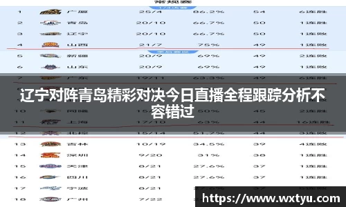 辽宁对阵青岛精彩对决今日直播全程跟踪分析不容错过